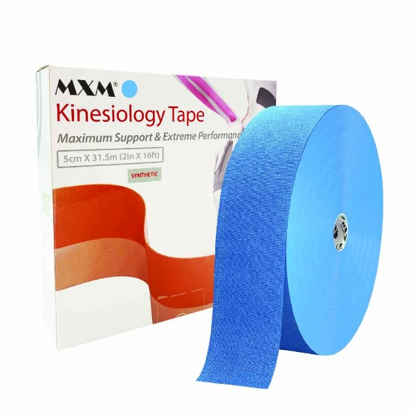 MXM Synthetic Kinesiology Tape Blue 5cm x 31.5m