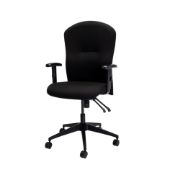 Picture of The Only One Ergonomic Mid Back Chair – Vulcan Fabric Black