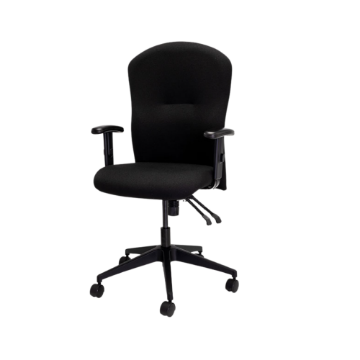 Picture of The Only One Ergonomic Mid Back Chair – Vulcan Fabric Black