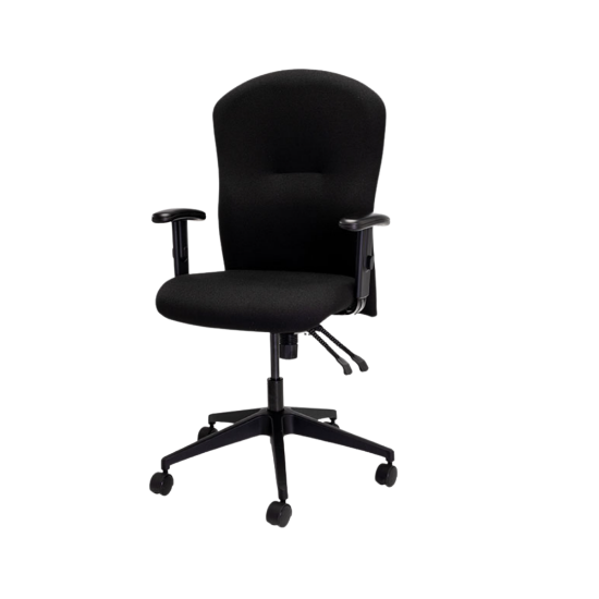 Picture of The Only One Ergonomic Mid Back Chair – Vulcan Fabric Black