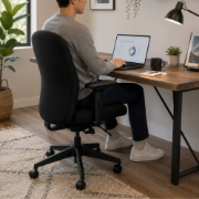 Picture of The Only One Ergonomic Mid Back Chair – Vulcan Fabric Black