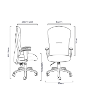 Picture of The Only One Ergonomic High Back Chair – Vulcan Fabric Black