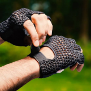Picture of Hatch Wheelchair Gloves Mesh Back Leather Small
