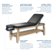 Picture of HT Height Adjustable Wooden Table With Back Rest