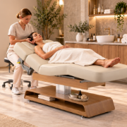 Picture of HT Deluxe Oak Spa Table Single Column