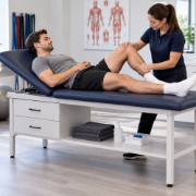 Picture of HT Clinic Fixed Height Table with Backrest & Two Drawers